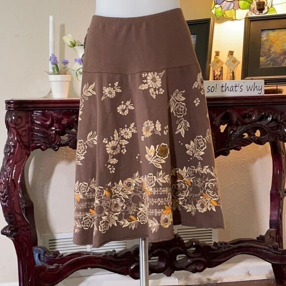 Free People  embroidered and beeded skirt - Picture 2 of 4